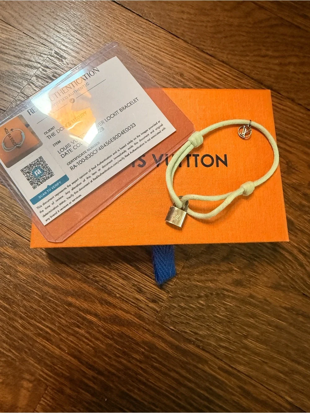 Louis Vuitton 925 Silver Lockit Bracelet with Coa
